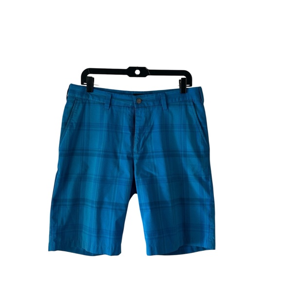 Adidas Men's Blue Plaid Shorts Size 32 - Picture 1 of 5